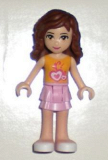 LEGO frnd023 Friends Olivia, Bright Pink Layered Skirt, Orange Top