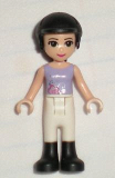 LEGO frnd027 Friends Emma, White Riding Pants, Medium Violet Top